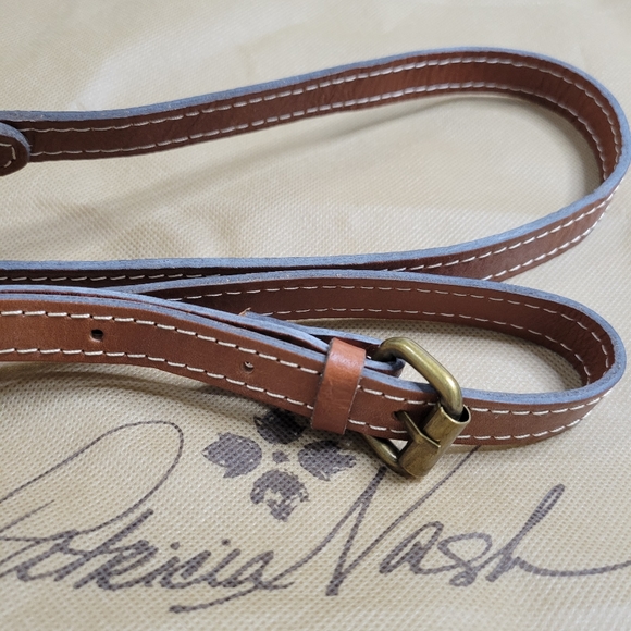 Patricia Avellino Crossbody Tan Heritage Full Grain Leather Bag Antique Brass - Picture 11 of 14